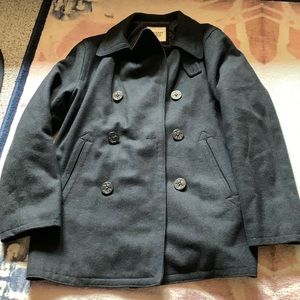 Old Navy Mens Medium Pea Coat in black recycled wool. No offers on this item